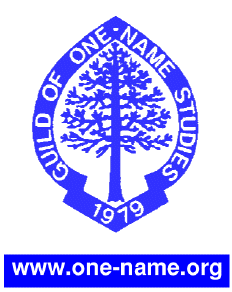 Logo for the Guild of One-Name Studies. Click here to go to the Thrift One-Name Study